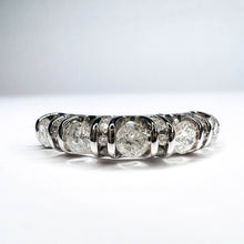 Load image into Gallery viewer, 10k White Gold 5 Stone Diamond Ring Size 8 Vintage Engagement Ring 1 Carat TW 2g Wedding Ring Bar Set Diamond Ring Anniversary Gift for Wife