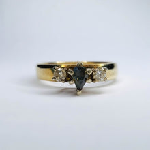 Load image into Gallery viewer, 14k Yellow Gold .15ct Natural Alexandrite & Diamond Ring Size 4.25 Wedding Ring