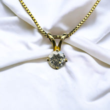 Load image into Gallery viewer, 14K Gold 1/4 Carat Natural Diamond Solitaire Necklace 18" .25ct Genuine Diamond Necklace with Box Chain Anniversary Gift For Wife