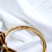 Load image into Gallery viewer, 10k Yellow Gold 1.25ct Natural Amethyst Butterfly Ring Size 7 Amethyst Ring 2.2g