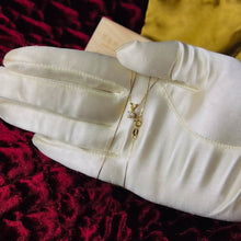 Load image into Gallery viewer, Solid 585 Gold 14k Yellow Gold 1/3ct Solitaire Natural Diamond Necklace 16" April Birthstone Pendant Anniversary Gift for Wife Girlfriend