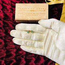 Load image into Gallery viewer, 10k Gold Diamond and Natural Emerald Earrings 1/2 Carat T.W. Stud Earrings .7g