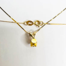 Load image into Gallery viewer, Solid 585 Gold 14k Yellow Gold 1/3ct Solitaire Natural Diamond Necklace 16" April Birthstone Pendant Anniversary Gift for Wife Girlfriend