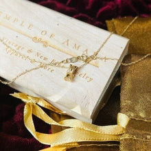 Load image into Gallery viewer, 14K Yellow Gold .10CTW Natural Diamond Solitaire Necklace 18" Anniversary Gift