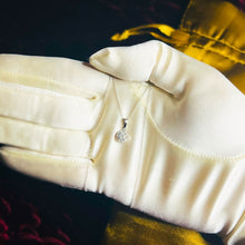 Load image into Gallery viewer, 14k White Gold .25ctw Natural Diamond Necklace 18" 10k Gold Cluster Pendant 1.2g