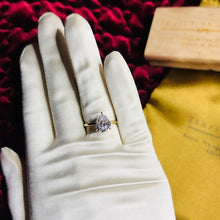 Load image into Gallery viewer, 10k Yellow Gold 4CT Pear Cut Simulated Diamond Engagement Ring Size 7 Wedding Ring Anniversary Gift for Wife Promise Ring For Girlfriend