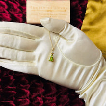 Load image into Gallery viewer, 14k Gold 1 CT T.W. Natural Peridot & Diamond Necklace 15" August Birthstone 1.5g