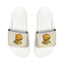 Load image into Gallery viewer, Temple of Amara "Sultan of Tipu" Men's Slide Sandals Cheetah Head Tiger Head with Jewels