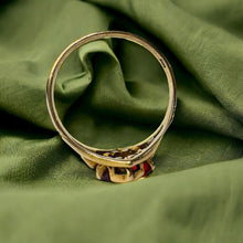 Load image into Gallery viewer, Antique 10k Gold Garnet Seed Pearl Ring Sz 7.75 Rose Cut Victorian c1890's 1.9g
