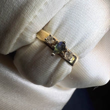 Load image into Gallery viewer, 14k Yellow Gold .15ct Natural Alexandrite & Diamond Ring Size 4.25 Wedding Ring