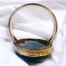 Load image into Gallery viewer, REAL 10k Yellow Gold ANTIQUE Moss Agate Ring Sz 8.25 LARGE Oval Navette Vintage