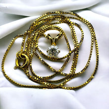 Load image into Gallery viewer, 14K Gold 1/4 Carat Natural Diamond Solitaire Necklace 18" .25ct Genuine Diamond Necklace with Box Chain Anniversary Gift For Wife