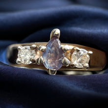 Load image into Gallery viewer, 14k Yellow Gold .15ct Natural Alexandrite & Diamond Ring Size 4.25 Wedding Ring