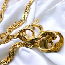 Load image into Gallery viewer, Antique 18k Yellow Gold 1/2ct Natural Sapphire Diamond Necklace 16" French 2.4g