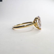 Load image into Gallery viewer, 10k Yellow Gold 4CT Pear Cut Simulated Diamond Engagement Ring Size 7 Wedding Ring Anniversary Gift for Wife Promise Ring For Girlfriend