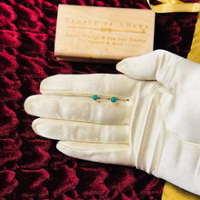 Load image into Gallery viewer, 14k Gold Natural Turquoise Earrings 1 CTTW Stud Earrings Solid 585 Gold Western