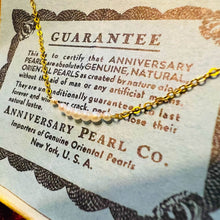 Load image into Gallery viewer, Antique 14k Yellow Gold NATURAL WILD PEARLS Necklace 13" 2.2mm GENUINE PEARLS 1g