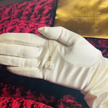 Load image into Gallery viewer, 14k Yellow Gold Crescent Moonstone & Diamond Necklace 15" Solid 585 Gold 2.4g