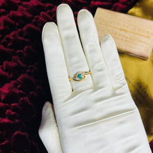 Load image into Gallery viewer, 0.35ctw Oval Natural Emerald & Diamond Ring 14k Yellow Gold Size 9.25 3.33g