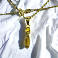 Load image into Gallery viewer, H. Stern 18k Gold Diamond 1.32ct Imperial Topaz Pendant Necklace 16" Brazil Vintage 4.8