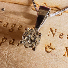 Load image into Gallery viewer, 10k White Gold 1/4ct Solitaire Natural Diamond Necklace 19" Anniversary Gift