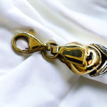 Load image into Gallery viewer, 10k Yellow Gold 8.5mm XO Love Tennis Bracelet 7.15" Two Tone White Gold 7g