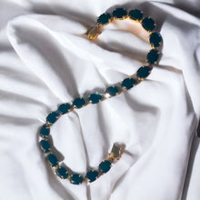 Load image into Gallery viewer, 10k Gold Sapphire Bracelet 7.15" 15 Carat T.W. Natural Genuine Sapphires 8.4g