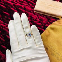 Load image into Gallery viewer, Antique Victorian 14k Yellow Gold Opal Ring Size 4.5 Estate Cluster Ring 1.2gm