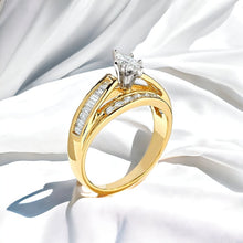 Load image into Gallery viewer, 14K Yellow Gold 1CT Marquise Diamond Solitaire Engagement Wedding Ring Size 5.5