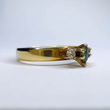 Load image into Gallery viewer, 14k Yellow Gold .15ct Natural Alexandrite & Diamond Ring Size 4.25 Wedding Ring