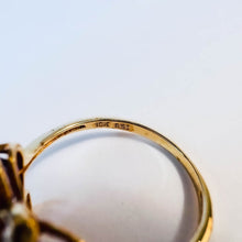 Load image into Gallery viewer, 10k Yellow Gold 1.25ct Natural Amethyst Butterfly Ring Size 7 Amethyst Ring 2.2g