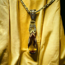 Load image into Gallery viewer, H. Stern 18k Gold Diamond 1.32ct Imperial Topaz Pendant Necklace 16" Brazil Vintage 4.8