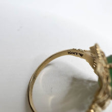 Load image into Gallery viewer, 10k Yellow Gold Antique Emerald Ring Size 5 Natural Emerald 1.5CTTW Vintage Ring