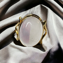 Load image into Gallery viewer, Antique 10k Gold Pools of Light Rock Crystal Cabochon Ring RARE Victorian Sz 5