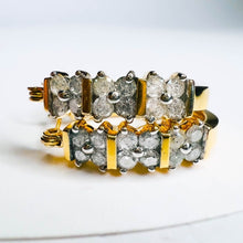 Load image into Gallery viewer, REAL 14k YELLOW GOLD 1.2CTTW 22mm Channel Set NATURAL DIAMOND Hoop Earrings 4.5g