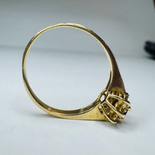 Load image into Gallery viewer, 14k Gold Natural Ruby Ring Sz 8 Oval Cut Ruby & Halo Diamond Ring 2/3CTTW 2g