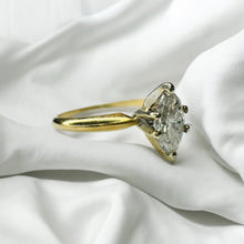 Load image into Gallery viewer, 14k Gold 1/2ct Marquise Diamond Engagement Ring Sz 5.75 Wedding Ring 1.6g
