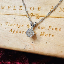 Load image into Gallery viewer, 14k White Gold 1/4 Carat T.W. Natural Diamond Solitaire Necklace 20" 585 Gold