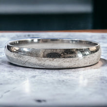 Load image into Gallery viewer, 10k White Gold 3.25mm Wedding Band Sz 9 Vintage Wedding Ring Distressed 1.7g