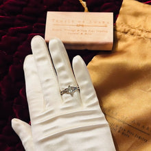 Load image into Gallery viewer, 10k White Gold Aquamarine 1/2 CT T.W. Diamond Engagement Ring Set Twist Sz 7