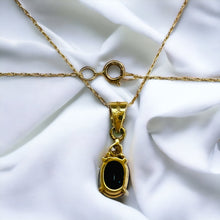 Load image into Gallery viewer, 14k Yellow Gold 1 cttw Natural Blue Sapphire Diamond Necklace 21" 585 Gold 1.6g