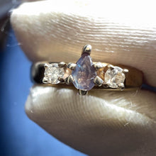 Load image into Gallery viewer, 14k Yellow Gold .15ct Natural Alexandrite & Diamond Ring Size 4.25 Wedding Ring