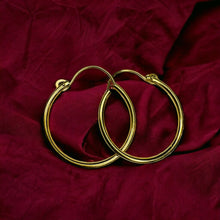 Load image into Gallery viewer, 14k Gold Hoop Earrings 16mm French Hook Mini Hoops Dainty Minimalist Earrings