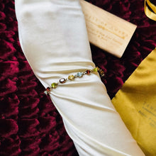 Load image into Gallery viewer, 10k Yellow Gold Multi Gemstone Rainbow Colors Eternity Tennis Bracelet 7.5" 5.3g