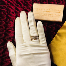 Load image into Gallery viewer, 10k Gold Antique Victorian Wedding Band Sz 8 Engraved Grape Leaves 9mm Band 2.3g