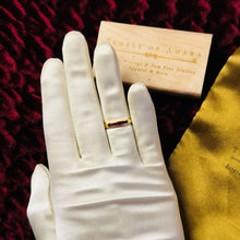 Load image into Gallery viewer, 14k Gold Natural Ruby Ring Sz5.25 Channel Set Square Baguette Half Eternity Ring