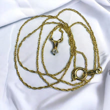 Load image into Gallery viewer, 14K Gold 1/20 CT Natural Diamond Solitaire Necklace 18" .05ct April Birthstone