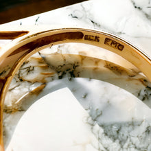 Load image into Gallery viewer, Large 10K Yellow Gold Citrine Ring Size 5 Citrine & Diamond Floral Ring 5 CTTW