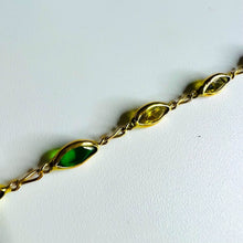 Load image into Gallery viewer, 14k Yellow Gold 3.6mm Multi Colored Gemstone Bracelet 7" REAL GOLD 585 2.4g