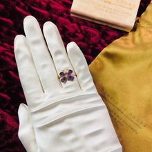 Load image into Gallery viewer, 10k Yellow Gold 1.25ct Natural Amethyst Butterfly Ring Size 7 Amethyst Ring 2.2g